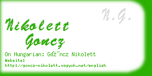 nikolett goncz business card